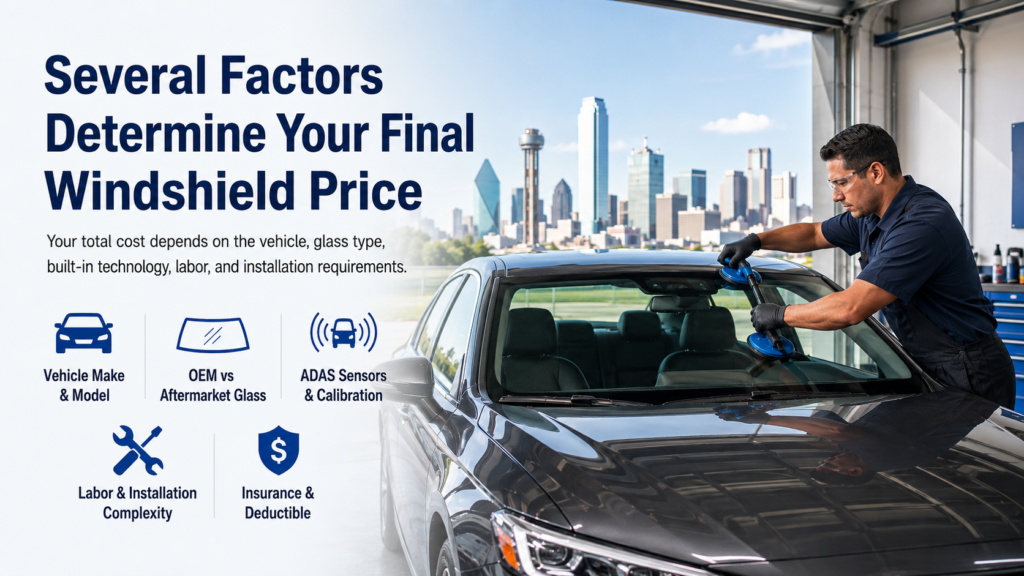 Several factors determining windshield cost