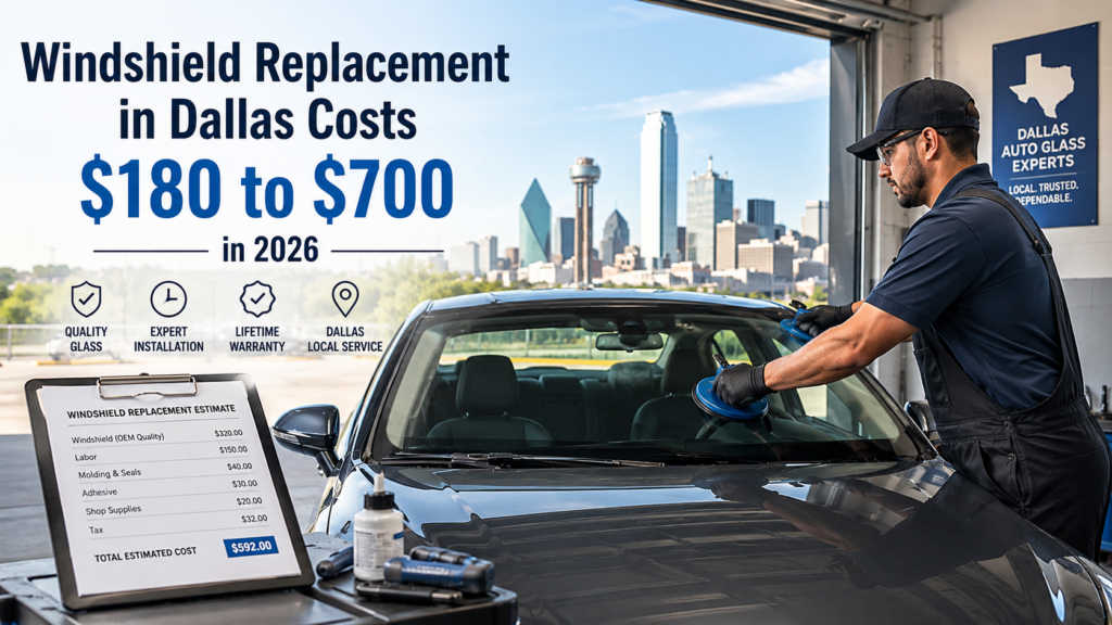 Windshield replacement in Dallas costs